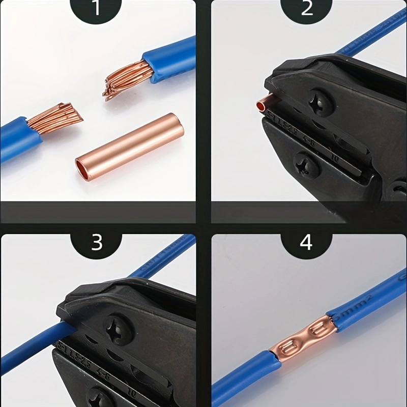 100Pcs Copper Ring Terminal Wire Crimp Connector Bare Cable Battery Terminals Soldered Connectors