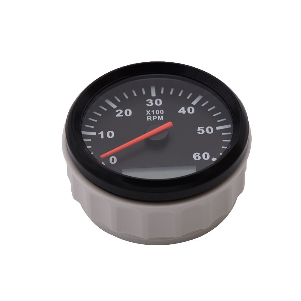 6000PRM Boat Tachometer With LCD Hourmeter 85mm Tachometer Gauge REV Counter For Diesel Gasoline Engine Marine Car Tach Meter