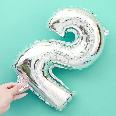 16 inch Engels brief aluminium folie ballon 0-9 aantal birthday party arrangement ballon bruiloft decoratie ballon