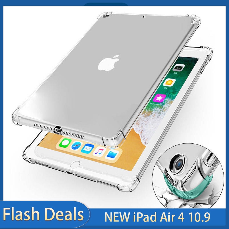 Coque transparente pour ipad mini 1 2 3 4 5 9.7 pouces air 1 2 3 4 pro 10.5 11 12.9 pouces, coque transparente pour ipad air 4 10.9
