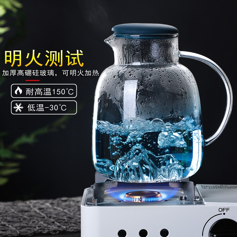 Japońnarty szklany pojemnik na zimne napoje, o dużej pojemności odporny na wysoką temperaturę przeciwwybuchowy zestaw robić herbaty z sokiem, czajnik domowy