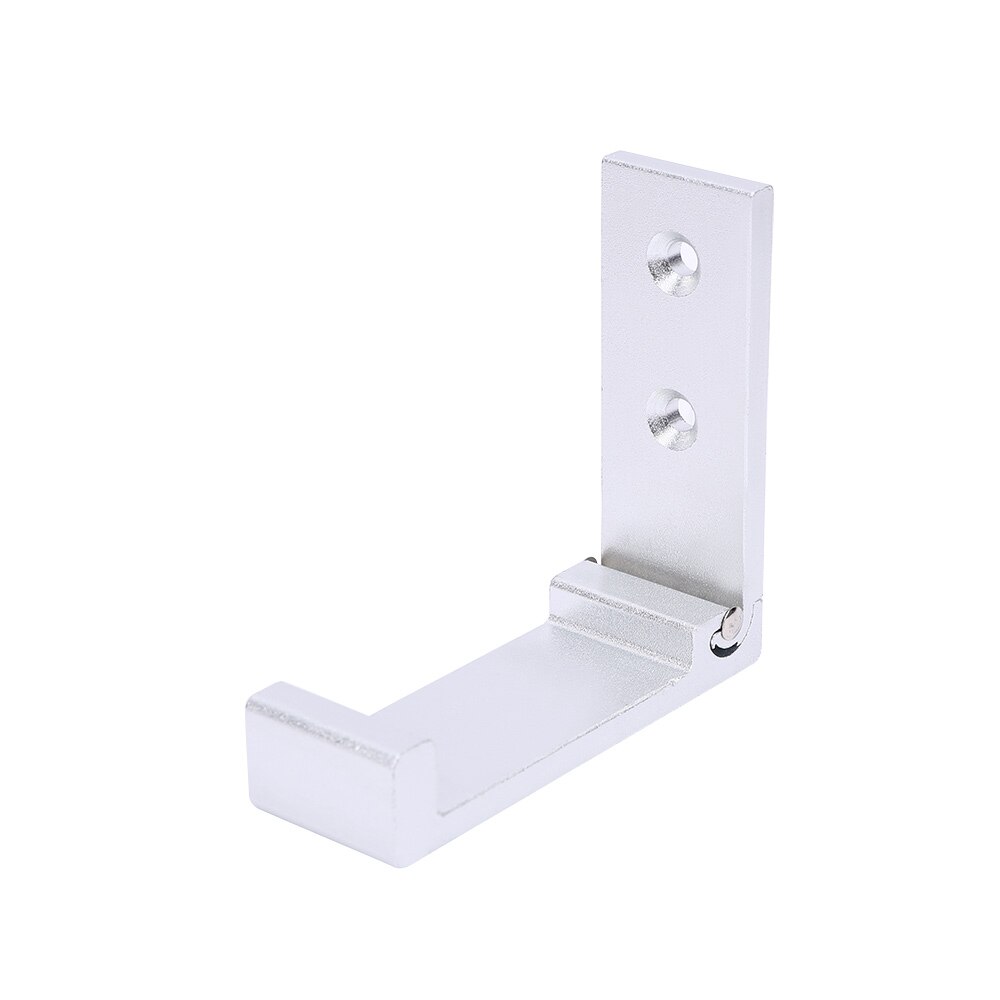 Soporte plegable para auriculares, colgador para auriculares, gancho de pared de aleación de aluminio, soporte para auriculares con tornillos adhesivos, ganchos para el baño, montaje en pared: silver