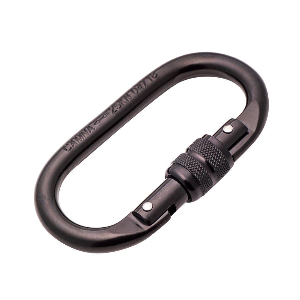 Heavy duty udendørs klatring oval formet 25kn skrue låse karabinhage klatring udforske rappelling camping tilbehør