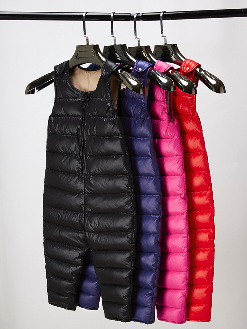 Kinderen Eendendons Winter Broek Jongens Warme Broek Voor Meisjes Down Strap Broek Bib Broek Unisex Kinderen Overalls