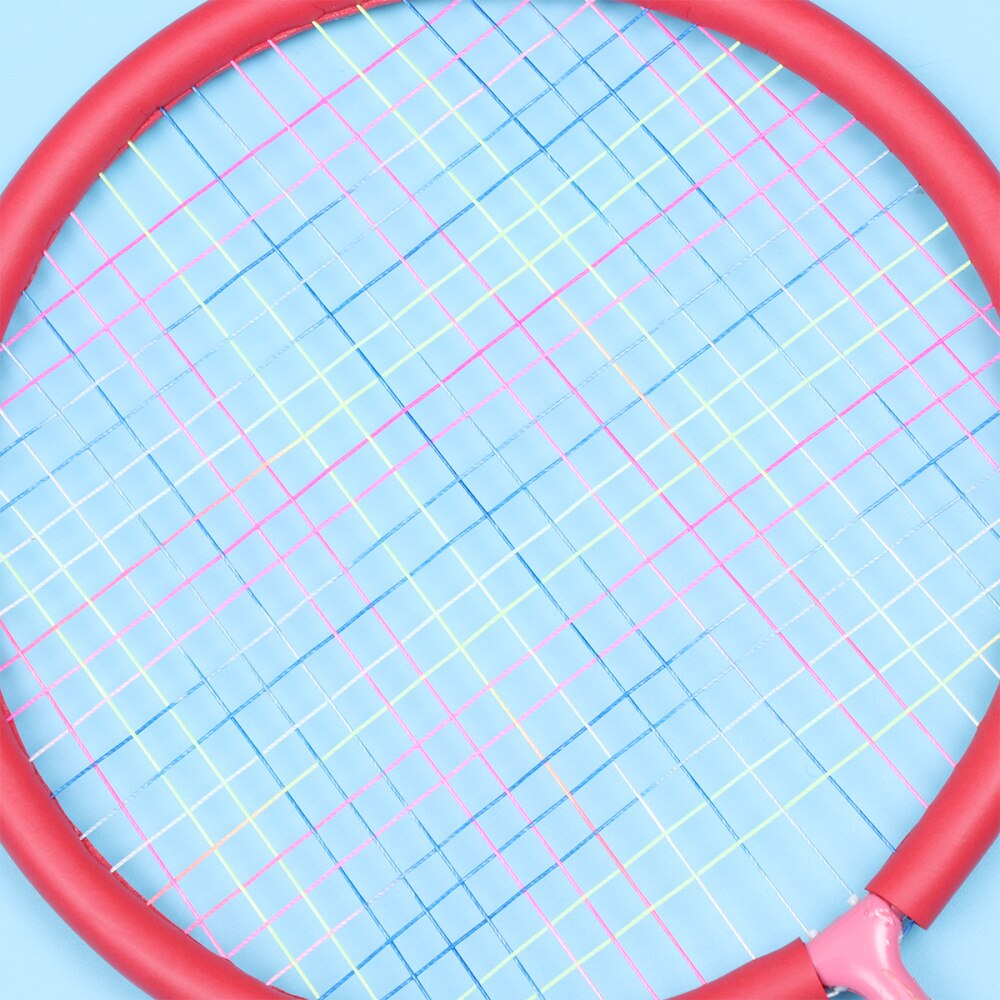 1 Set Badminton Racket Nylon Anti Deform Soft Handle Battledore Racket Birthday for Children Kids