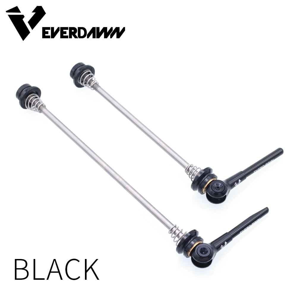 Pinchos rápidos ligeros de titanio Ti para bicicleta, palanca de liberación rápida para bicicleta de montaña y carretera, buje de rueda delantero 100 trasero de 135mm: Black