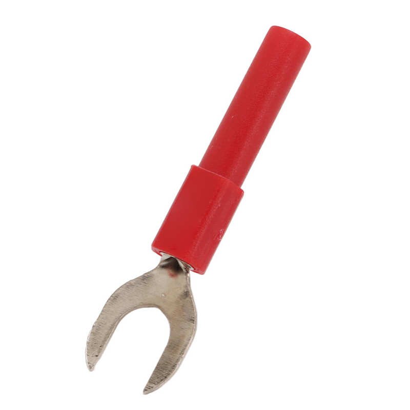 U Fork Spade Connector Red Black Y Spade Plug for Multimeters