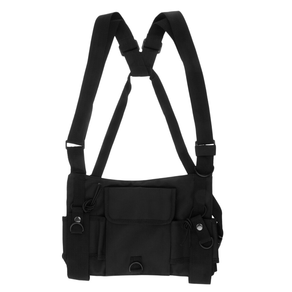 Universal Radio Harness Chest Rig Bag Pocket Pack Holster Vest Adjustable fit all