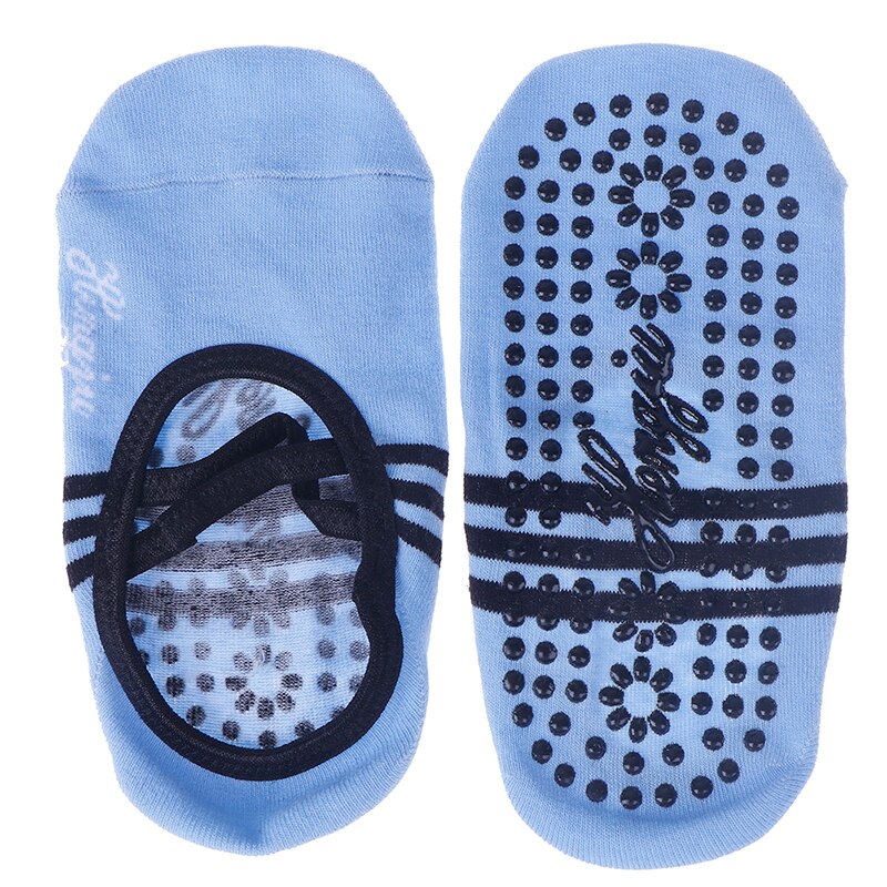 Yoga Socken Damen - Anti-Rutsch Bandage Grip - Belüftung - Pilates & Tanz: Blau