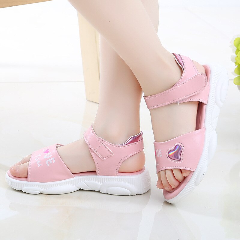 Summer Outdoor Girls Sandals Kids Sandals Children Shoes Cut-outs Soft Sole School Shoes Breathable Open Toe Casual Girl Sandal