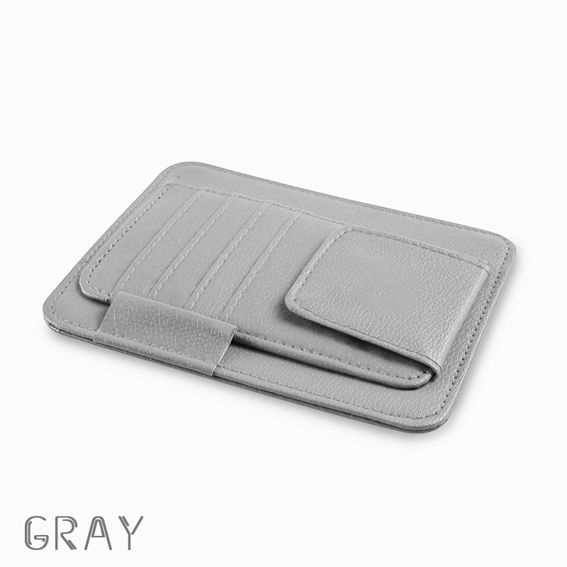 Car Sun Visor Multi-Pocket Glasses Holder Sunshade Card Bag For Renault Megane 2 3 4 Twingo Clio Talisman Captur Trafic Kwid Sce: Gold