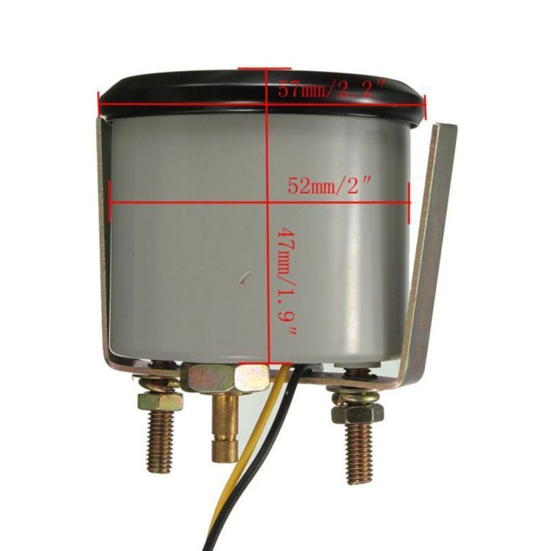 Universal Car Boost Controller Modifications Led Light Pressure Boost Gauge Meter PSI Smoke Tint