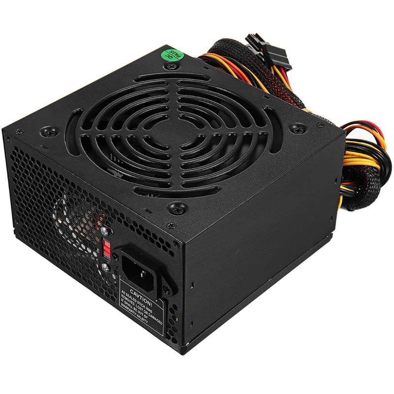 Eu Plug Black 1000W Voeding Psu Pfc Stille Ventilator Atx 24pin 12V Pc Computer Sata Gaming Pc voeding Voor Intel Amd Computer