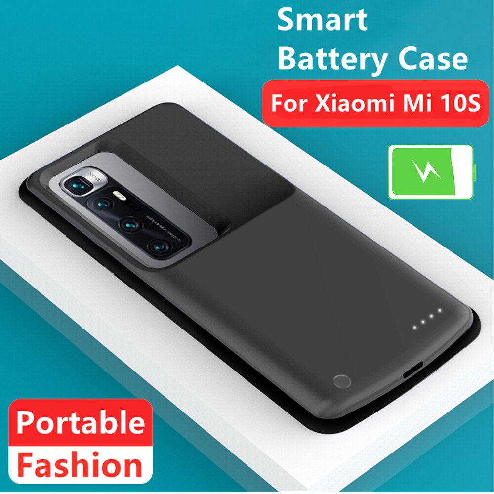 Funda de cargador de batería para Xiaomi Mi 10S, funda de batería externa de 6800mAh, funda de carga portátil para Xiaomi Mi 10S