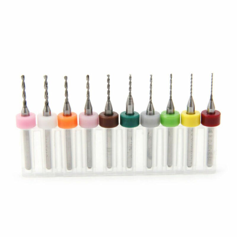10 Stks/doos Harde Legering Pcb Boor Printplaat Micro Boor Bit Set Tool 0.6Mm-1.5Mm.