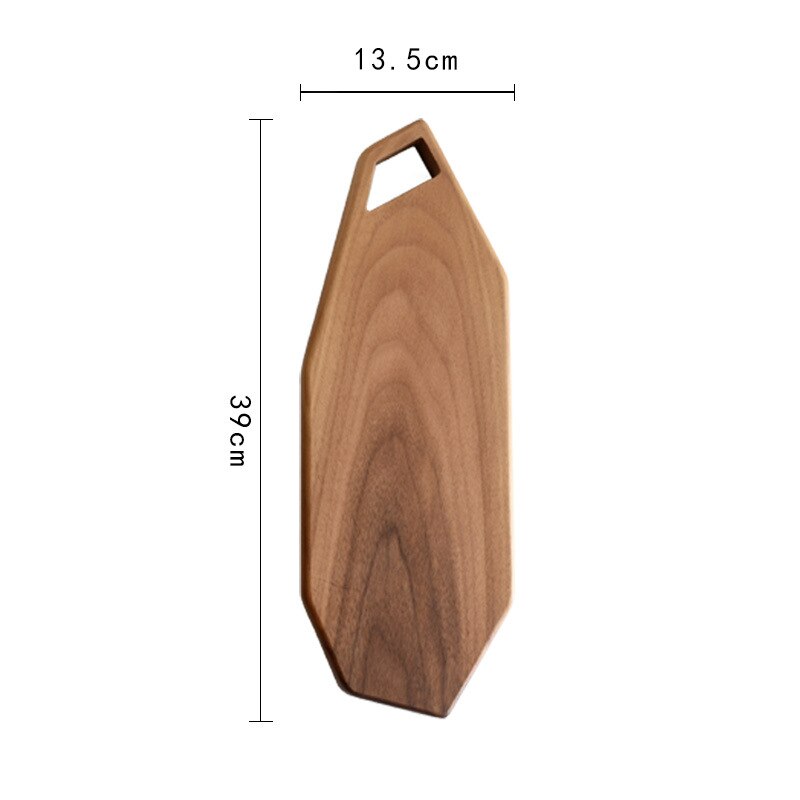 Tabla de corte de cocina de madera entera de nogal negro, tabla para cortar fruta de madera sólida, bandeja para cortar carne y pan