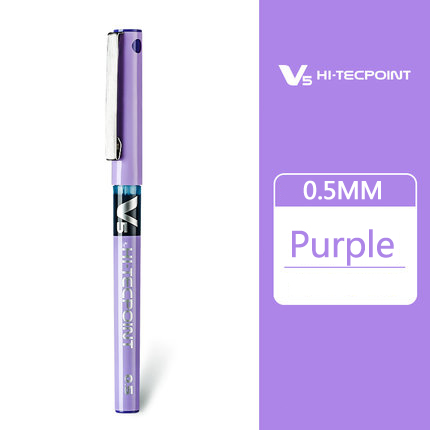 6/12 Uds piloto BX-V5 aguja completa recta bolígrafo líquido BX-V5 0,5mm gel bolígrafo multicolor de gran capacidad: Púrpura / 12pieces