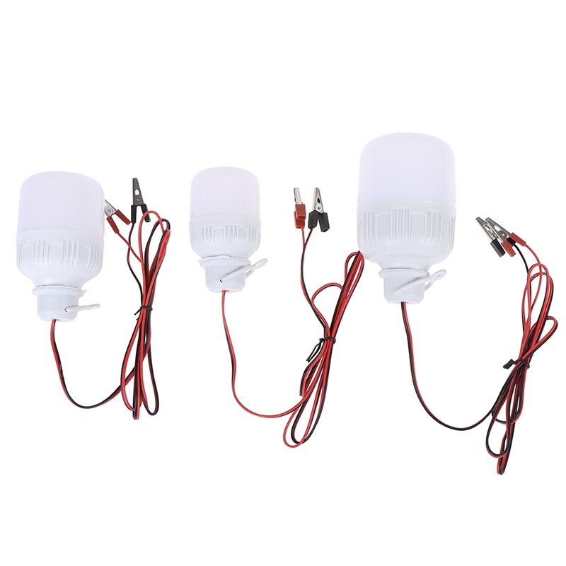 Led-lampe 12v stk. bærbar led-pære 12v 5w 9w 15w udendørs campingtelt natfiskeri hængelampe bærbar armatur