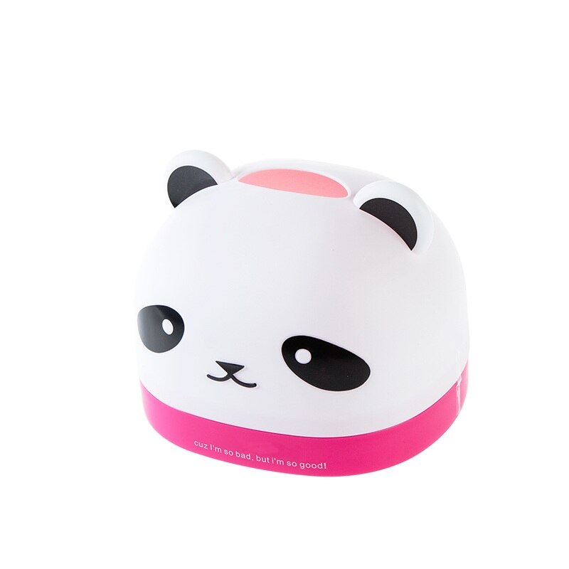 Panda Cartoon Doos, tissue Doos Desktop Papier Buis Huishouden Papieren Handdoek Servet Doos 16.5*14.5*11Cm: Pink