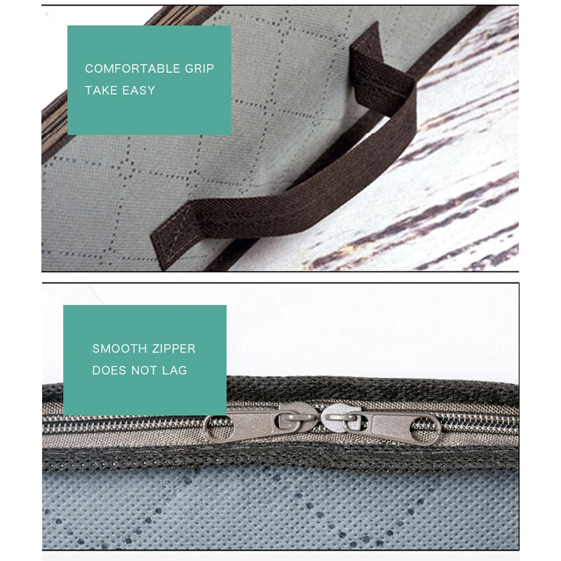 Onder Bed Niet-geweven Opberglade Organisator Opbergdoos Kleding Dekens Schoenen Divider Container Quilt Zakken Houder Organizer