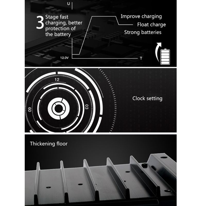 10-40A Solar Panel Controller Charge Regulator Battery Protection 12V 24V Auto Switch for PV System Timer Control
