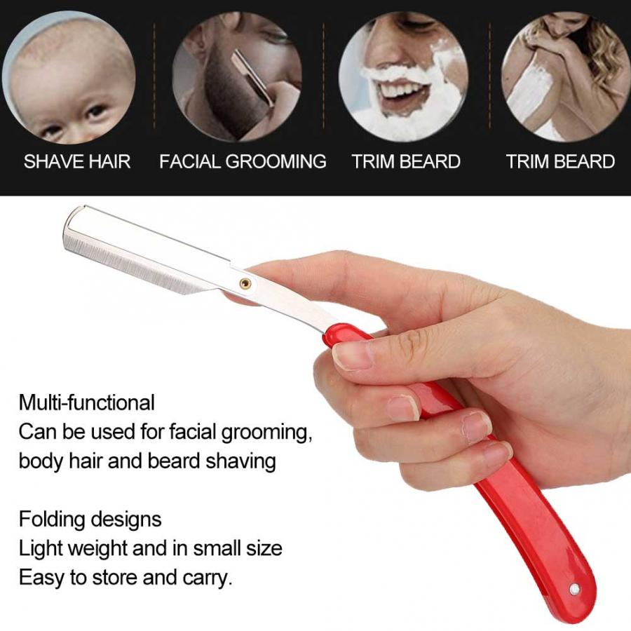 Men Male Portable Manual Shaver Folding Beard Shaver Face Grooming Tools for Household Barber Shop Beauty Salon