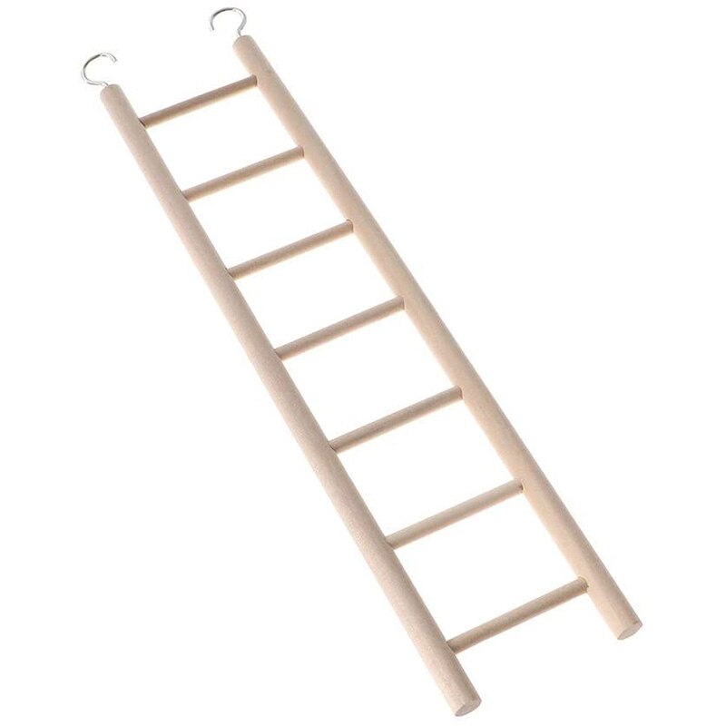 Papagei Holz Leiter Vogel Spielzeug Klettern Vogel Leitern Papagei Hamster Spielzeug Scratcher Handwerk Vogelkäfig Hängende Dekoration: 7 Treppe