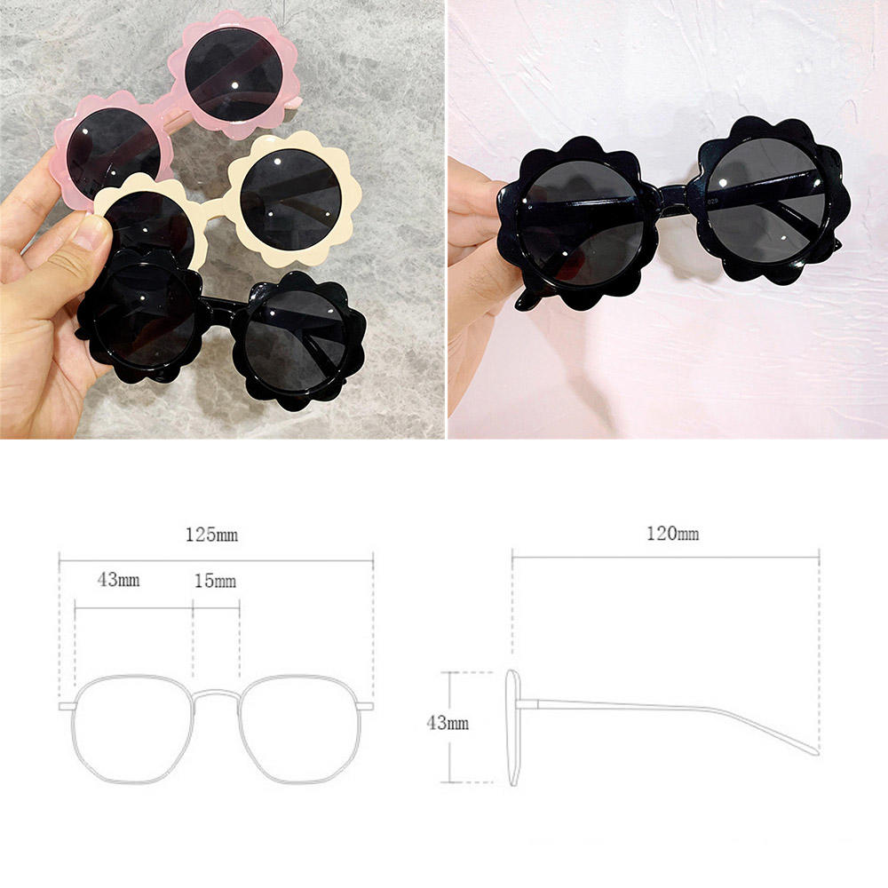 Kids Rimless Sunglasses Flower Frame Girls Sun Glasses Glasses Children Outdoor Goggles Cute Style Party Eyewear