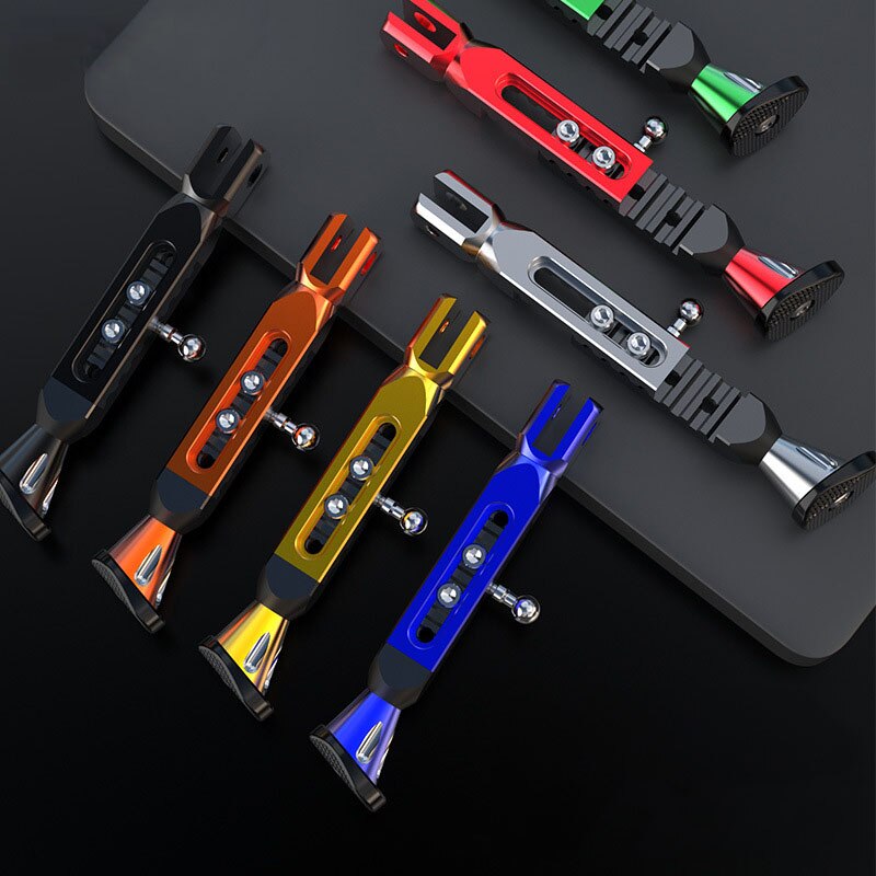 Motorcycle Kickstand Adjustable Scooter Foot Support Side Parking Kickstand for Electric Motorbike Parking Side Support Stand