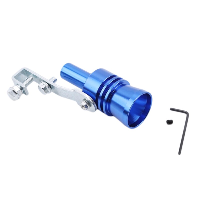 Universele Simulator Fluiter Uitlaat Nep Turbo Fluitje Pijp Geluid Uitlaat Blow Off Auto Styling Tunning: blue S