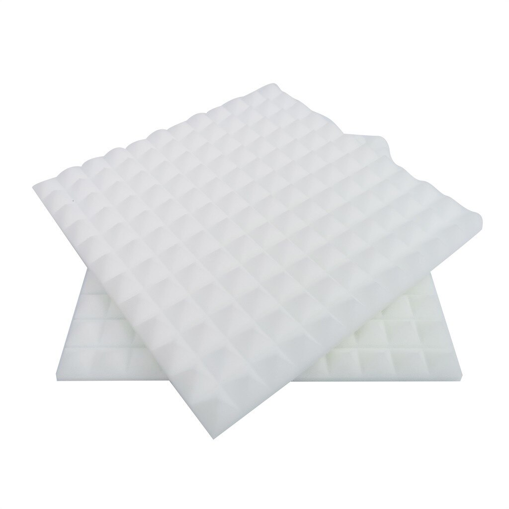 1Pc Akoestische Schuim Panel Geluid Stop Absorptie Spons Studio Ktv Geluiddichte Kamer Noise Barrier, Geluidsisolatie Boord, schuim: White 