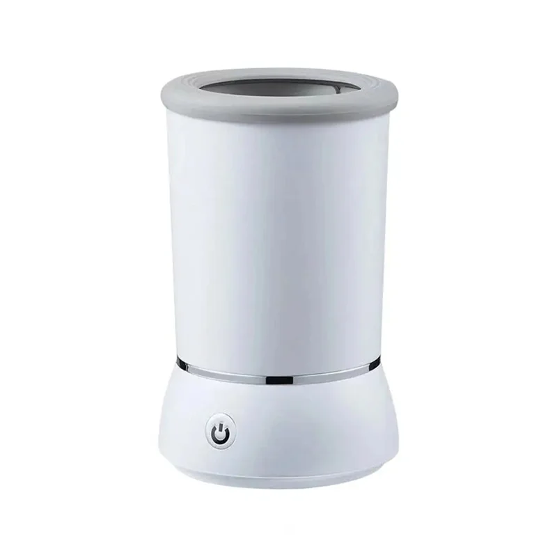 LAMGOOL-lavadora de pies para mascotas, limpiador eléctrico de patas para mascotas, taza de limpieza automática de pies para mascotas, limpiador portátil rápido de poco ruido para patas de perros y gatos: Marrón oscuro