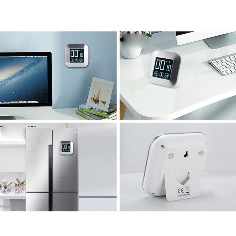 Magnetic LCD Digital Touch Screen Kitchen Timer ，with Backlight Countdown Count 23GB