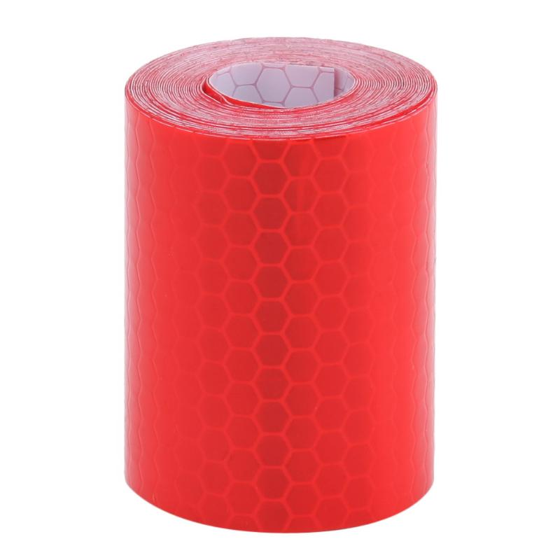 Car Reflective Tape Decoration Stickers Car Warning Safety Reflection Tape Film Auto Reflector Sticker on Car Styling 5cm*300cm: Red