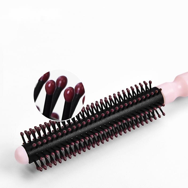 Peigne rond lisse pour cheveux bouclés, avec pointe en boule, antistatique, brosse de coiffure naturelle, outil de coiffeur