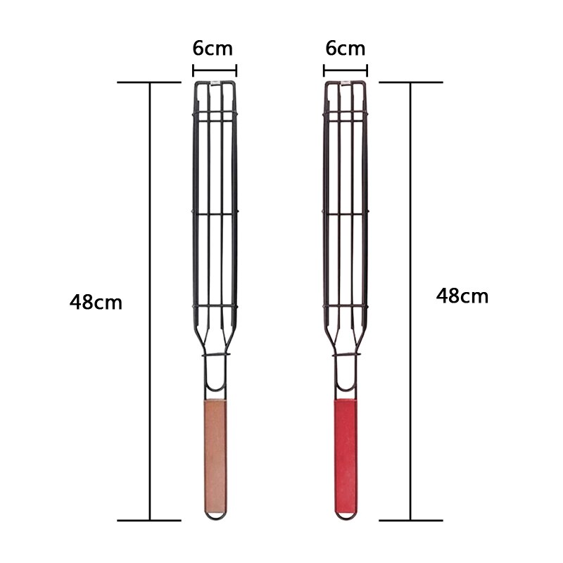 BBQ Grilling Basket Tools Stainless Steel Nonstick Barbecue Grill Basket Portable Mesh Kitchen Tools kitchen accessories Basket