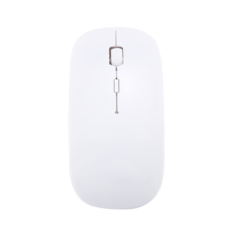 2.4Ghz Wireless USB Mouse 3 Keys Mouse Gaming Office Mice 1600DPI Portable Super Slim Colorful Use Battery For PC Laptop Desktop: White