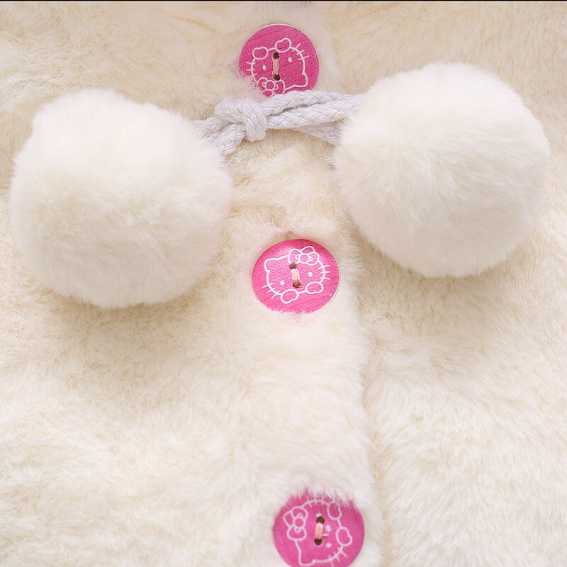 Cute Newborn Infant Baby Girl Cat Hooded Cloak Poncho Jacket Outwear Warm Coat Clothes Snowsuit