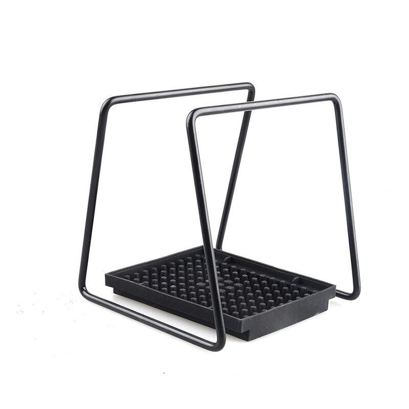 Kaffe rustfrit stål filter kopholder  v60 drop filterpapir filter sæt espresso stabilt metalstativ med skridsikker måtte: Holder x måtte