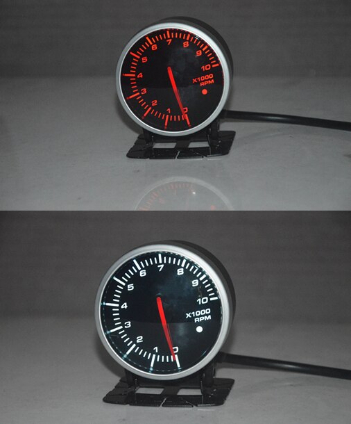 2.5" 62mm LED Dual Display Boost Turbo gauge Water temp Oil temp Oil pressure Voltmeter Vacuum Air fuel Tachometer Car Gauge: Tachometer Gauge