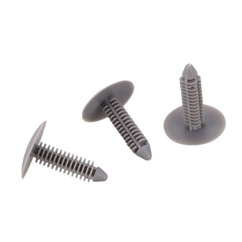 50 Pcs Gray Plastic Rivet Clips 8mm x 25mm x 31mm
