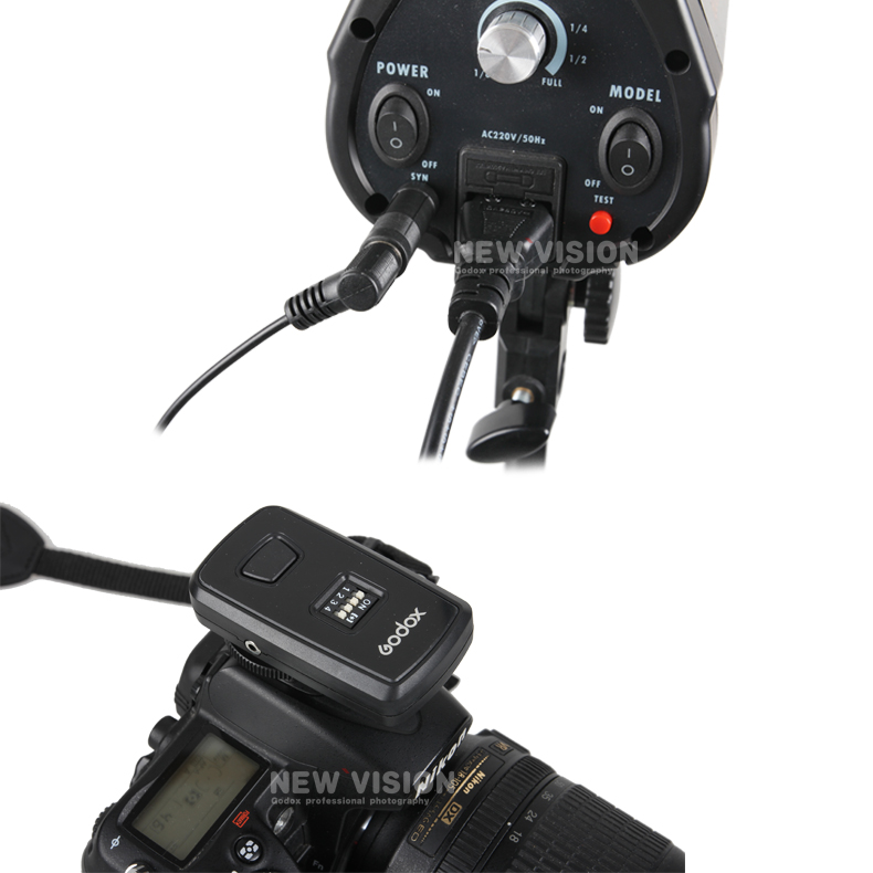 GODOX DM-16 Wireless Trigger Transmitter &amp; 2X Receivers for Studio Strobe Flash For Canon Nikon Olympus Pentax Cameras