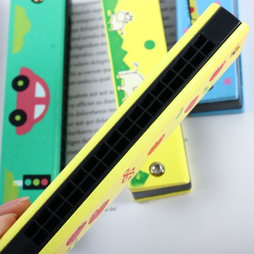 16 Holes Cute Harmonica Musical Instrument Montessori Educational Toys Cartoon Pattern Kids Wind Instrument Children Kids