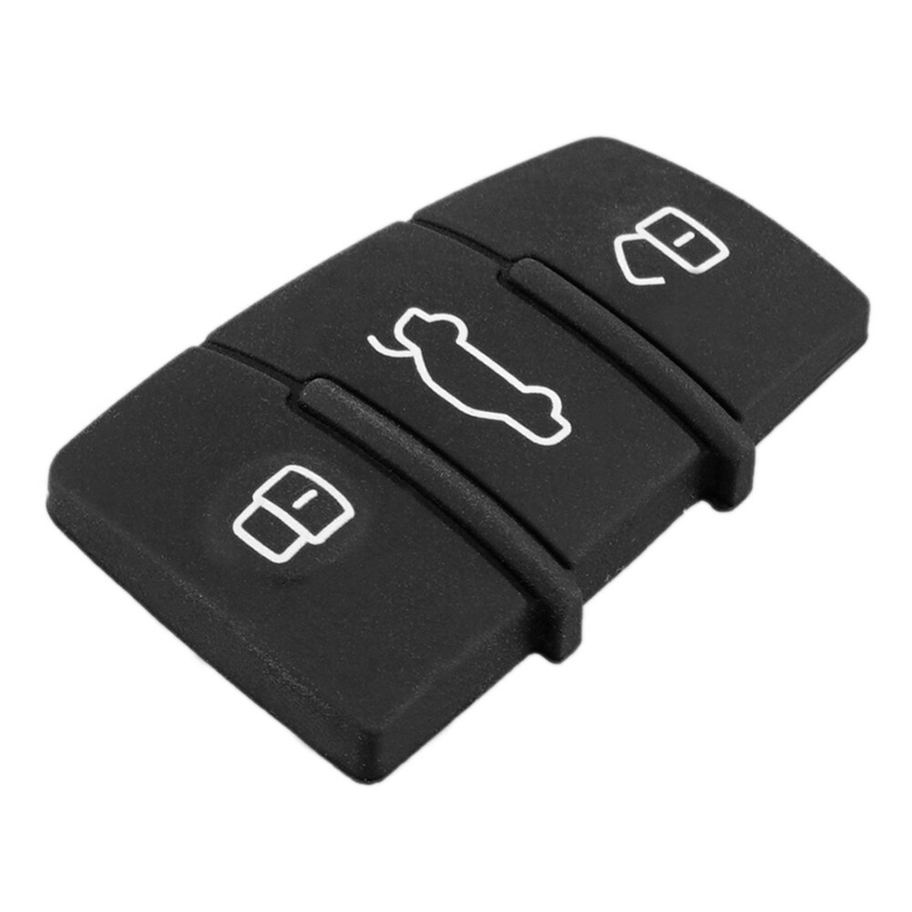 Car Remote Key Shell Replacement 3 Button Key Fob Case Rubber Pad for Audio A1 S1 A3 S3 A4 A6 Quattro 2006