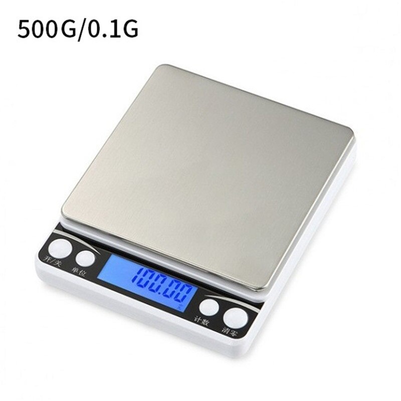 1 pièces Balance de haute précision Mini Balance de poche en plastique pour peser des bijoux en or: 500g-0.01g