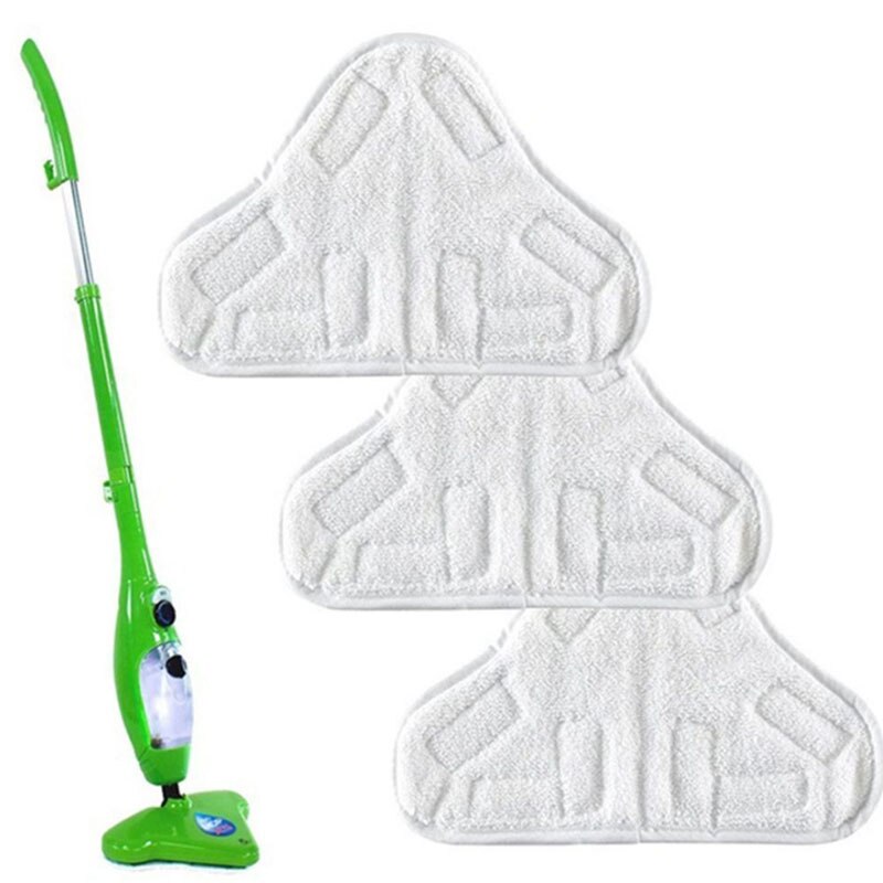 Cabezal de mopa de microfibra, almohadilla plana triangular, paño de limpieza, cubierta de repuesto para Shark H20 H2O X5, accesorios de limpiador a vapor, 1/2/3 piezas: 3PC