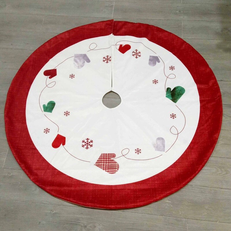 100/120cm juletræ nederdel juletræ tæppe snefnug træ nederdel år dekorationer juledekorationer til hjemmet: Stil 5 (120 cm)