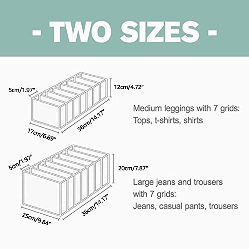 Drawer Organizer and Dresser with Compartments for Jeans Closet Clothes Mesh Separation Box Stackable Drawer for Pants