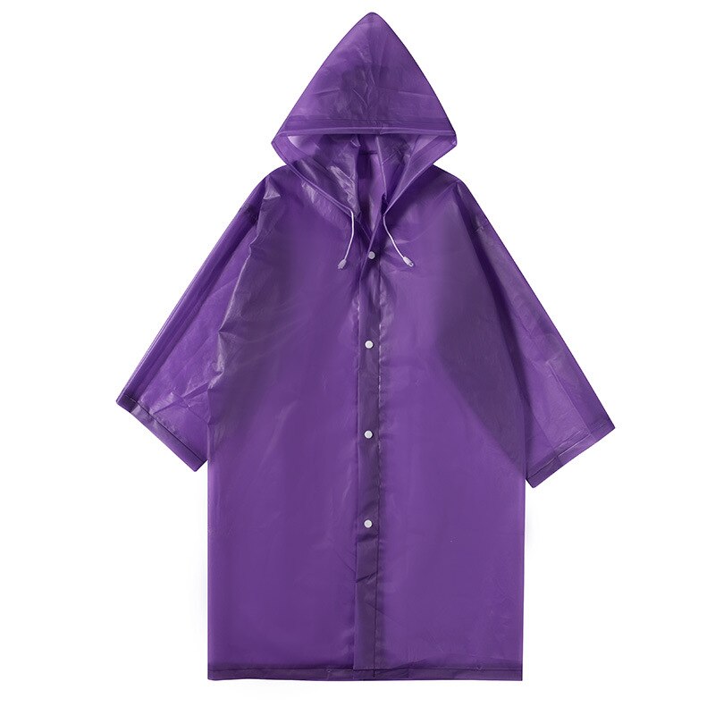 Casaco de chuva infantil translúcido em eva, peça única, poncho com capuz, equipamento para chuva infantil, para caminhada ao ar livre, ciclismo, atacadista, dropshipping: Purple