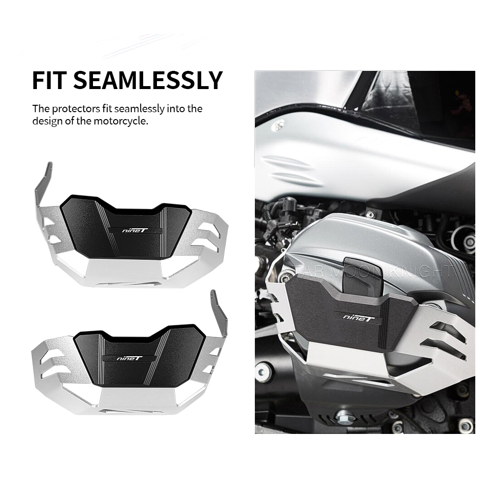 Para BMW R1200R R1200GS R 1200 GS R RnineT R nineT protectores de motor de motocicleta protectores de culata cubierta protectora de cilindro